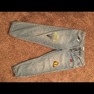 fun patched up pants